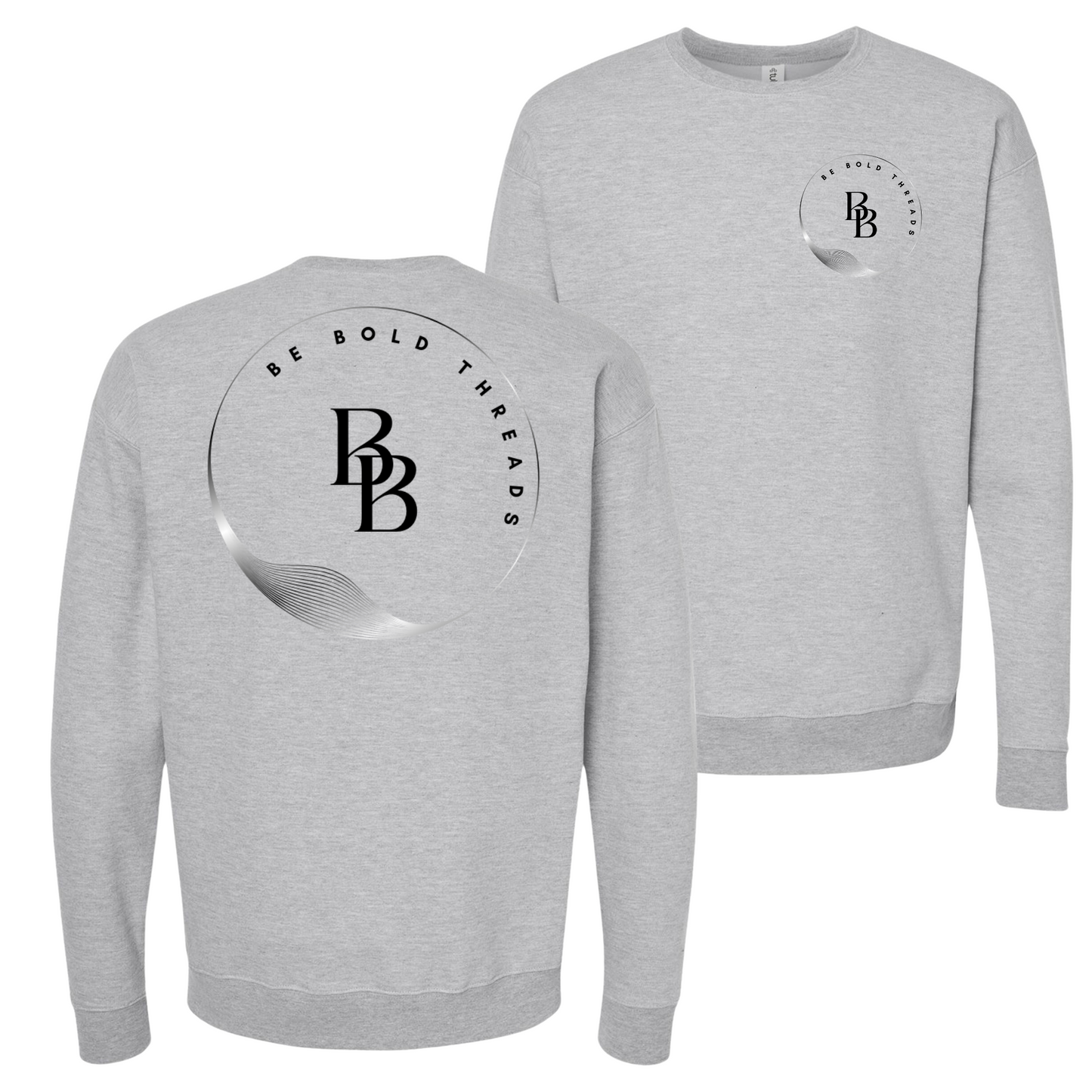 BB Luxury Initial Circle Grey Crewneck