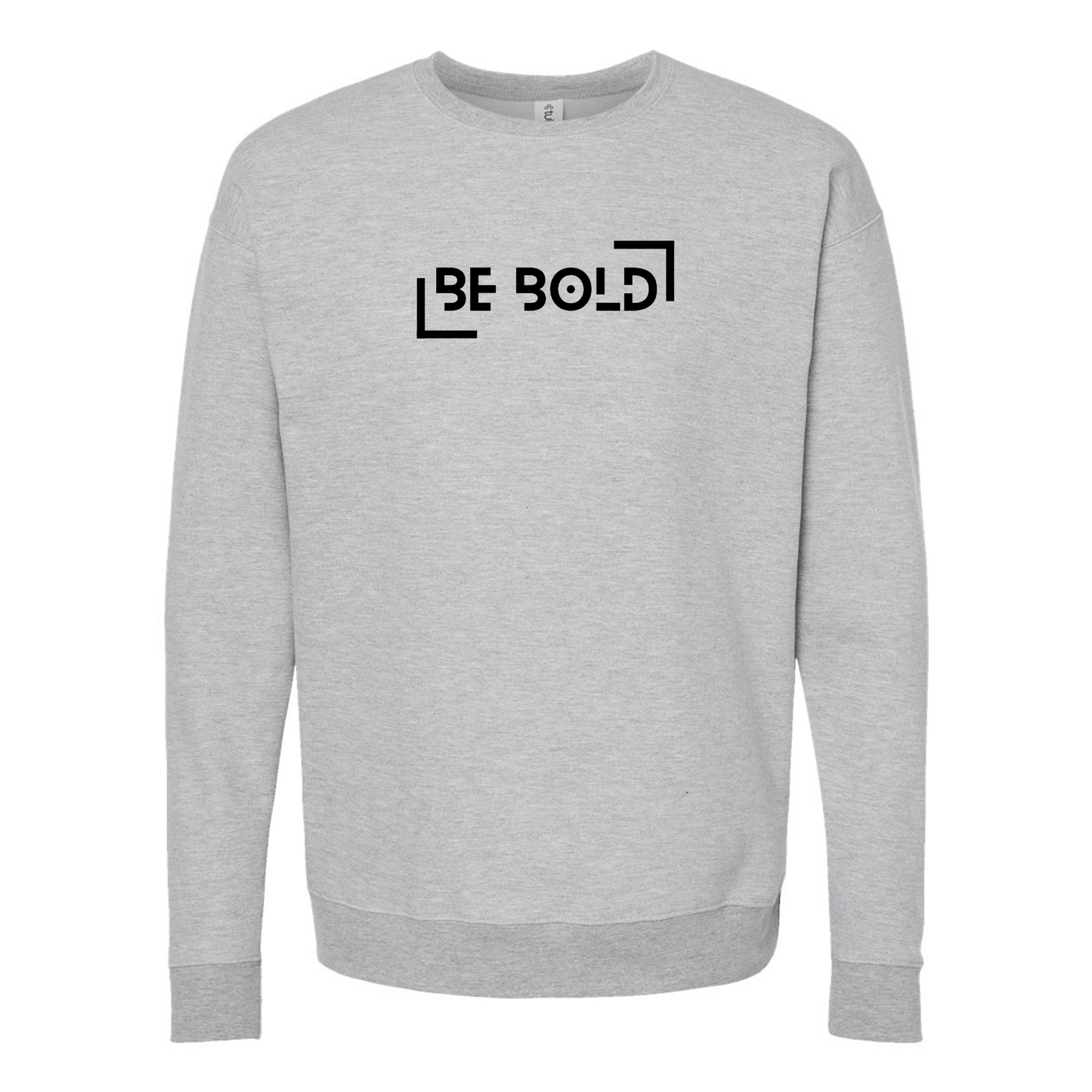 Be Bold Embroidered Grey Crewneck