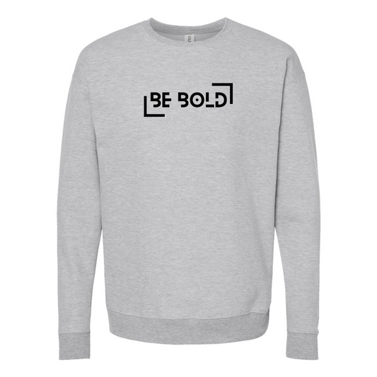 Be Bold Embroidered Grey Crewneck