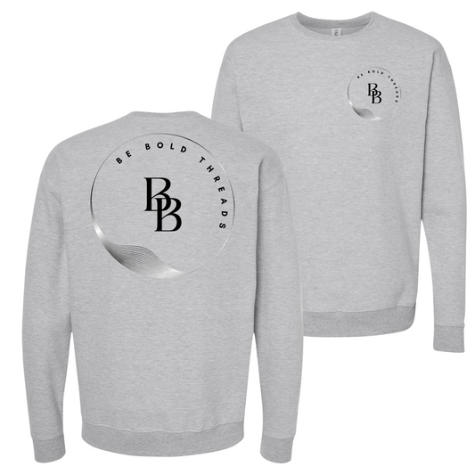BB Luxury Initial Circle Grey Crewneck