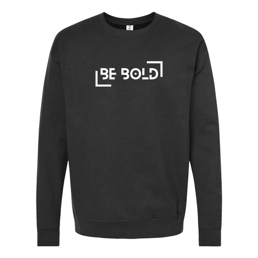Be Bold Embroidered Black Crewneck