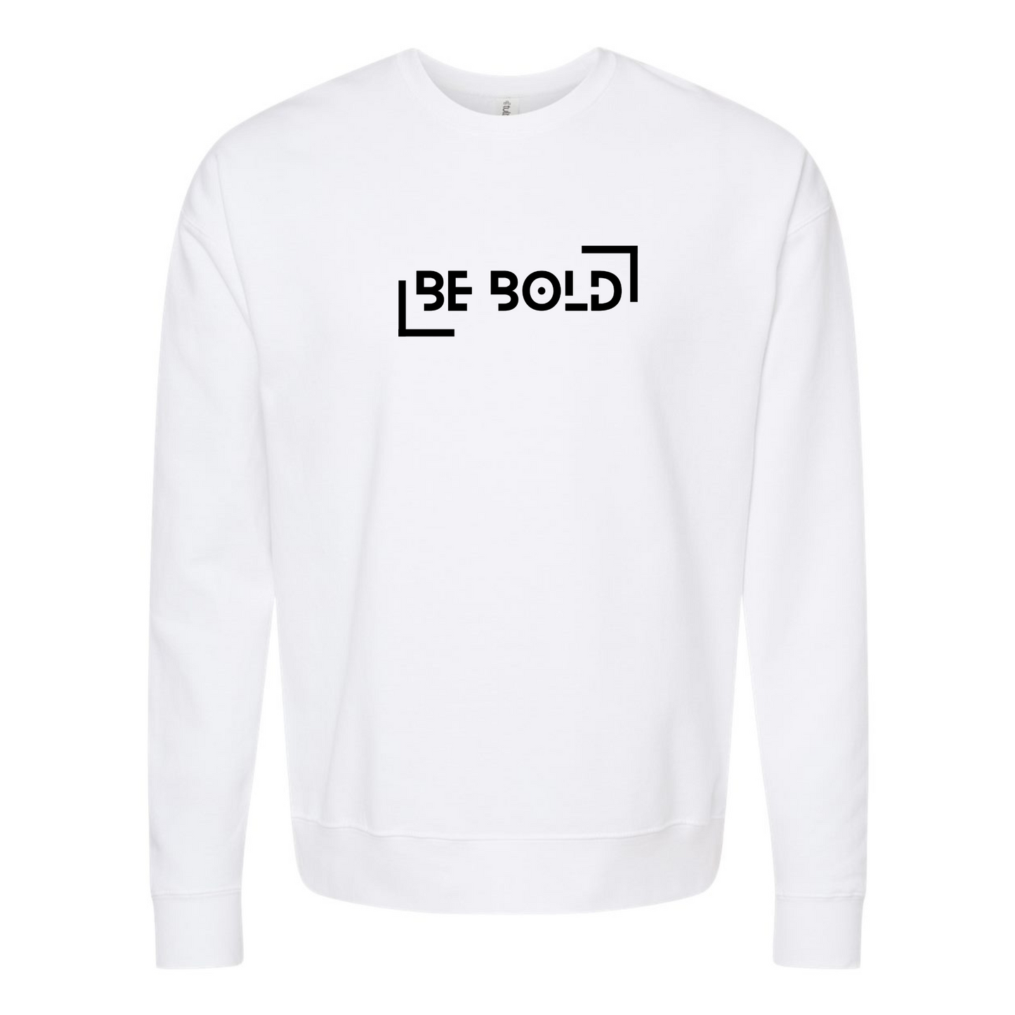 Be Bold Embroidered White Crewneck