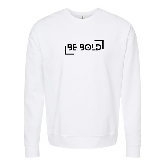 Be Bold Embroidered White Crewneck