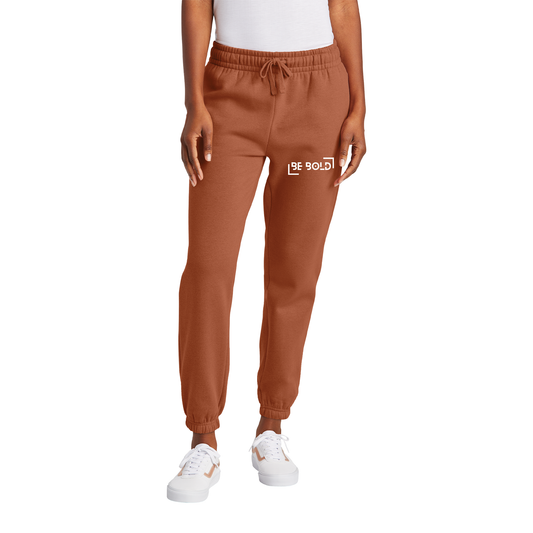 Be Bold Brand Classic Women's Fleece Desert Rose Embroidered Sweatpants