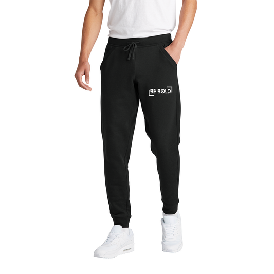 Be Bold Brand Classic True Black Fleece Embroidered Joggers