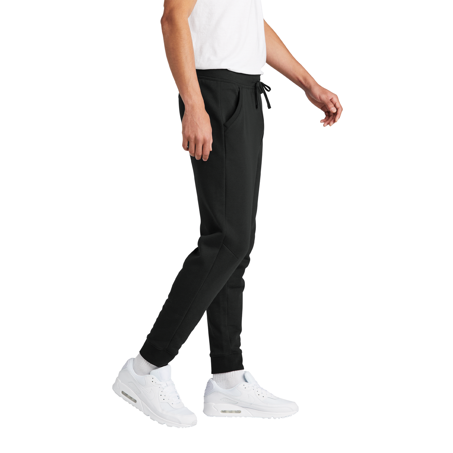 Be Bold Brand Classic True Black Fleece Embroidered Joggers